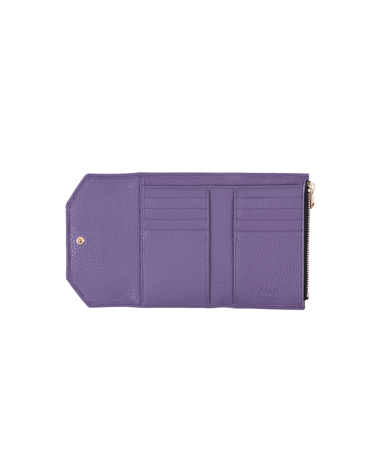 Wallet in Italian full-grain leather. Designed to carry your personal items. Available in a variety of styles and designs. Color: Purple. Size: Mini
