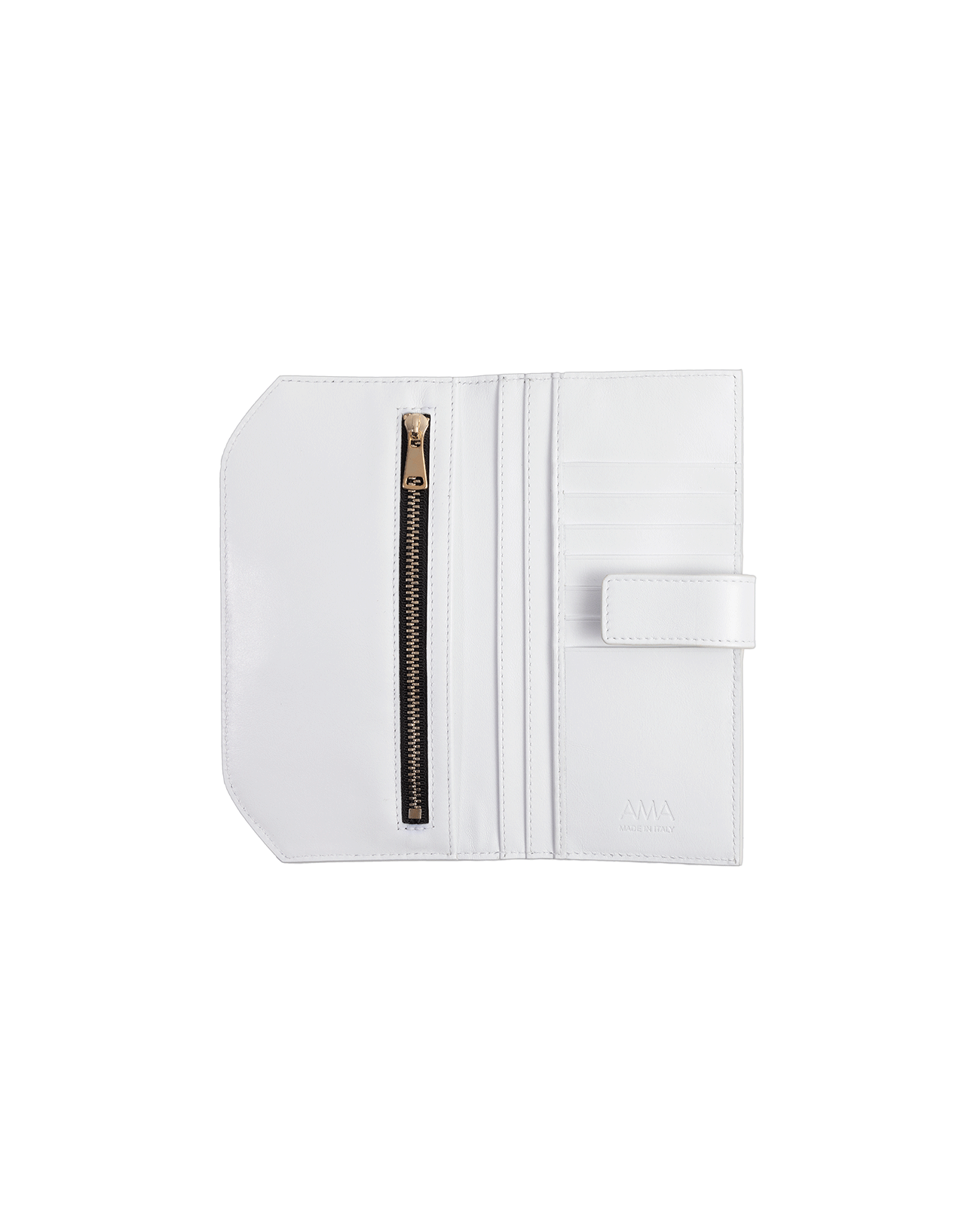 Wallet in Italian full-grain leather. Designed to carry your personal items. Available in a variety of styles and designs. Color: Ivory. Size: Medium