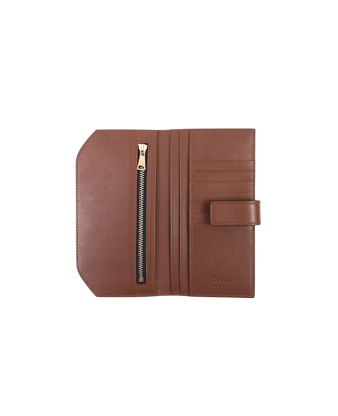 Wallet in Italian full-grain leather. Designed to carry your personal items. Available in a variety of styles and designs. Color: Mocha. Size: Medium