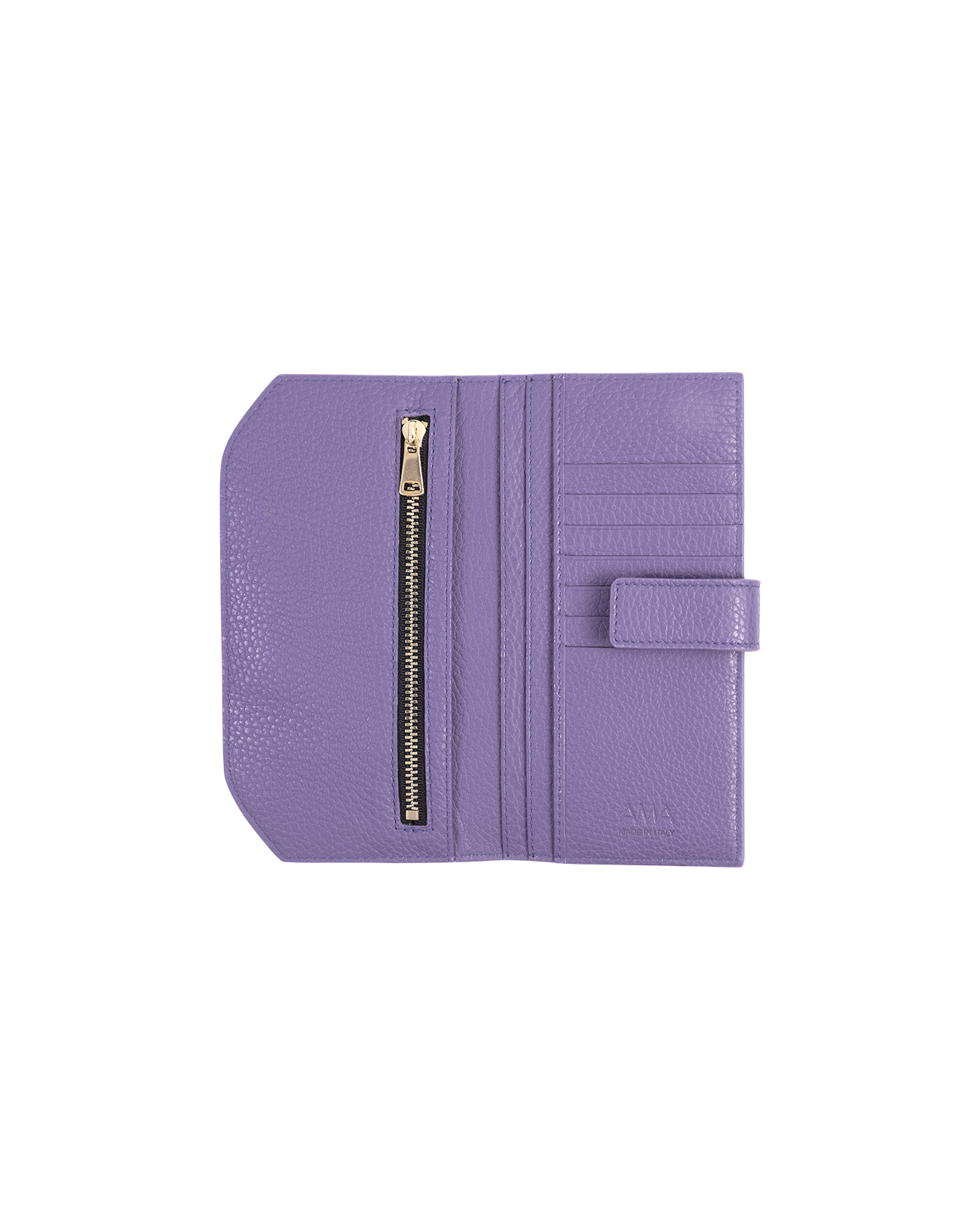 Wallet in Italian full-grain leather. Designed to carry your personal items. Available in a variety of styles and designs. Color: Purple. Size: Medium