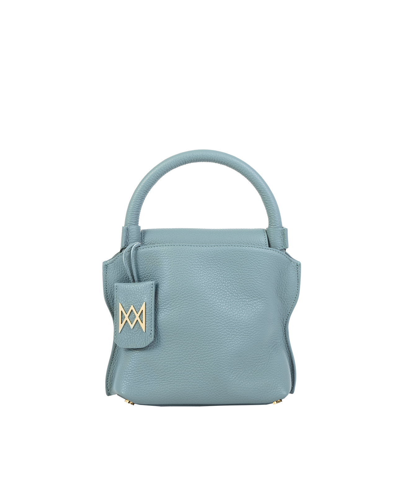 Cross-body bag in Italian full-grain leather, semi-aniline calf Italian leather with detachable shoulder strap.Three compartments, zip pocket in the back compartment. Magnetic flap closure with logo. Color: Light Blue. Size:Medium
