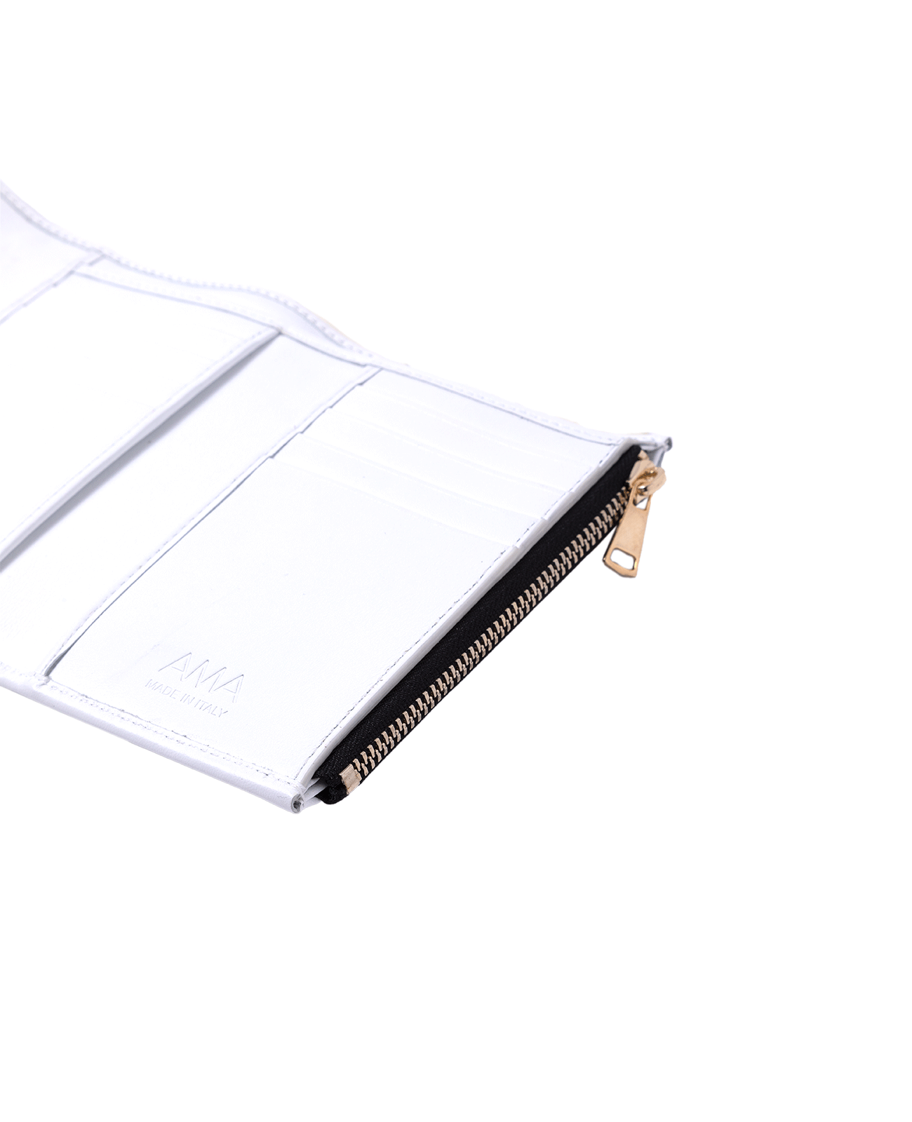 Wallet in Italian full-grain leather. Designed to carry your personal items. Available in a variety of styles and designs. Color: Ivory. Size: Mini