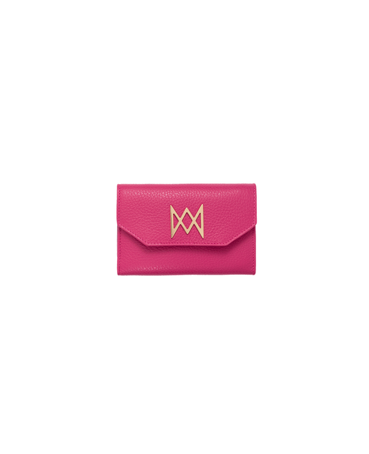 Wallet in Italian full-grain leather. Designed to carry your personal items. Available in a variety of styles and designs. Color: Orchidea. Size: Mini