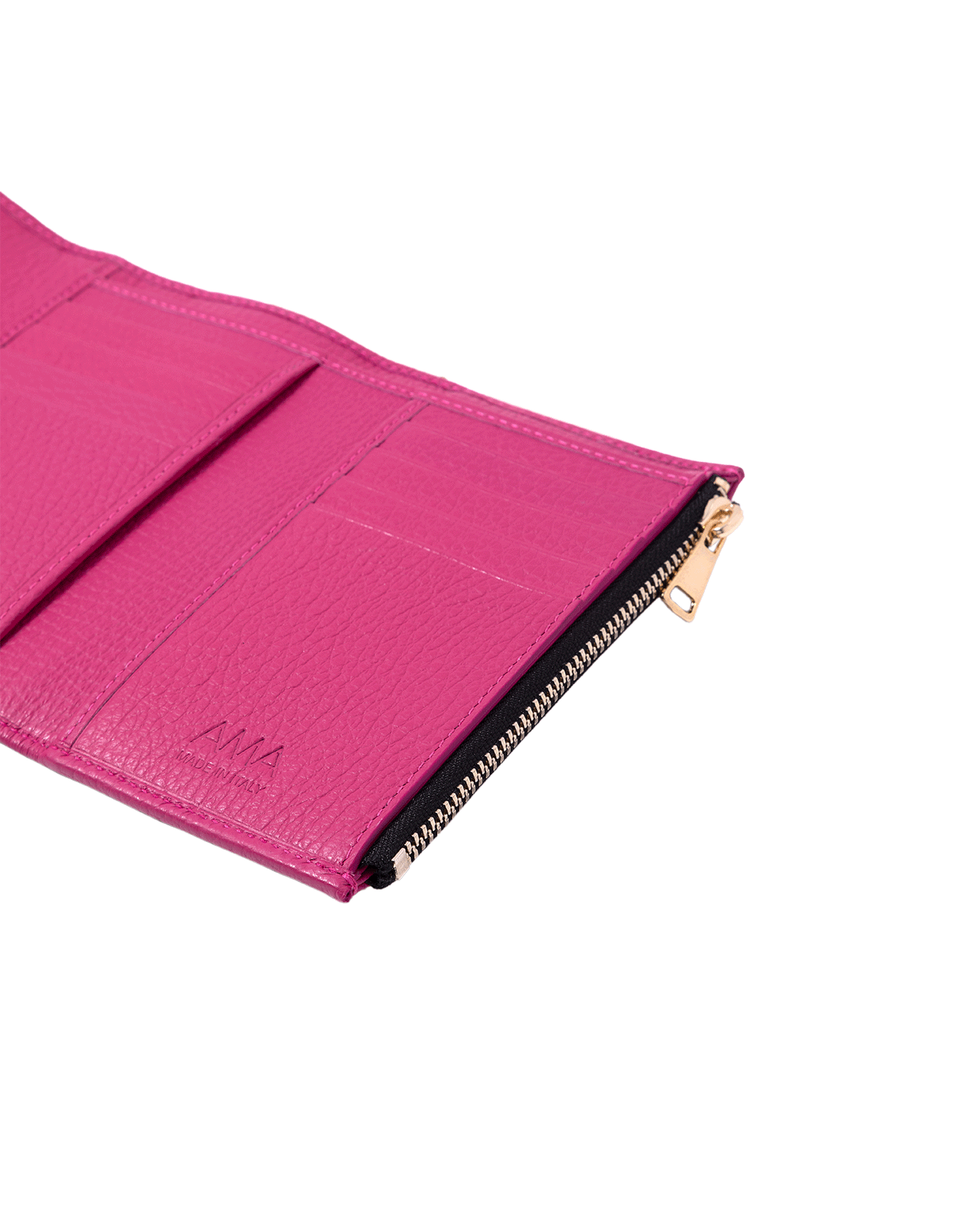 Wallet in Italian full-grain leather. Designed to carry your personal items. Available in a variety of styles and designs. Color: Orchidea. Size: Mini