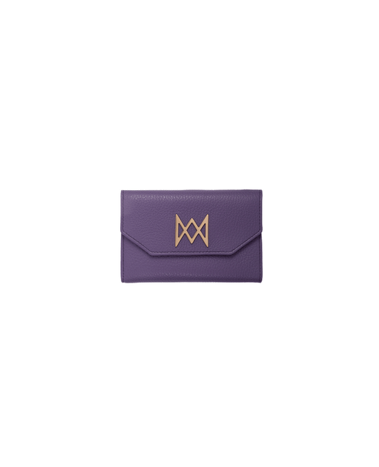 Wallet in Italian full-grain leather. Designed to carry your personal items. Available in a variety of styles and designs. Color: Purple. Size: Mini
