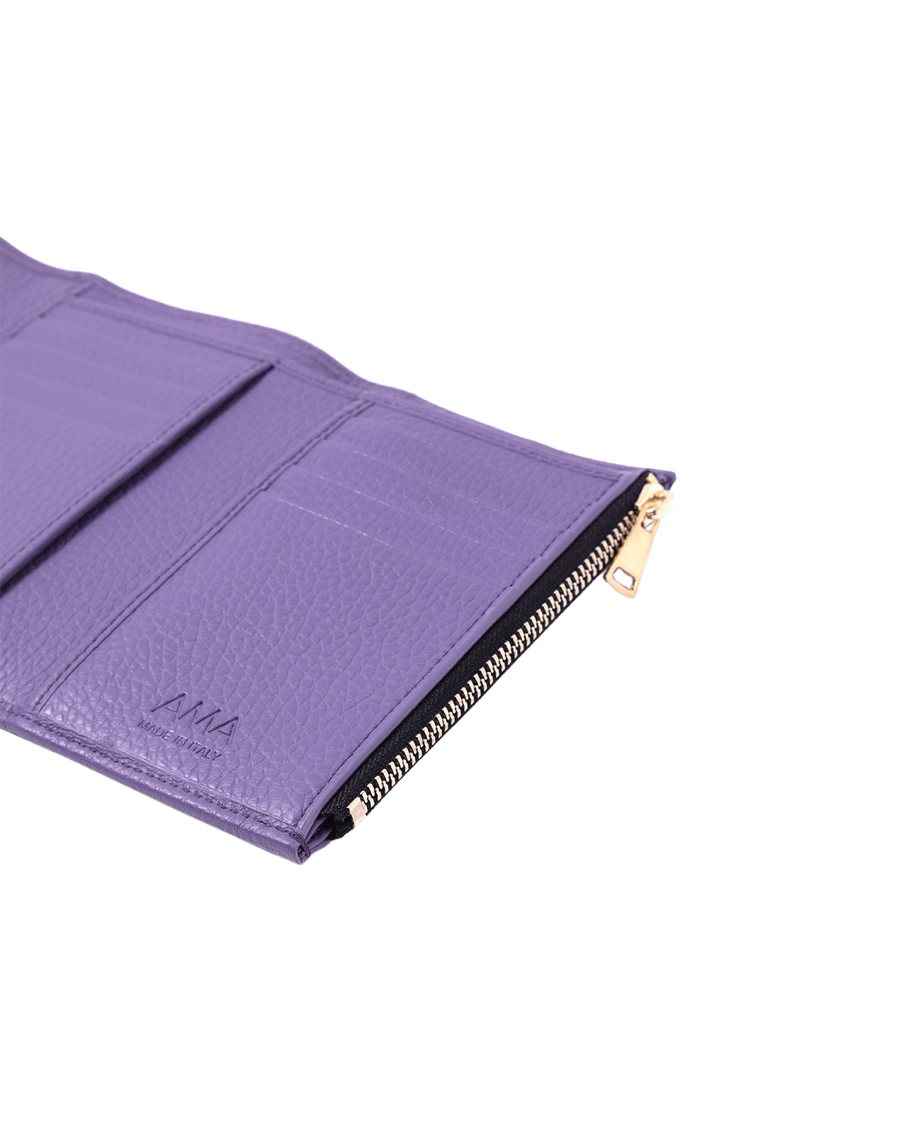 Wallet in Italian full-grain leather. Designed to carry your personal items. Available in a variety of styles and designs. Color: Purple. Size: Mini