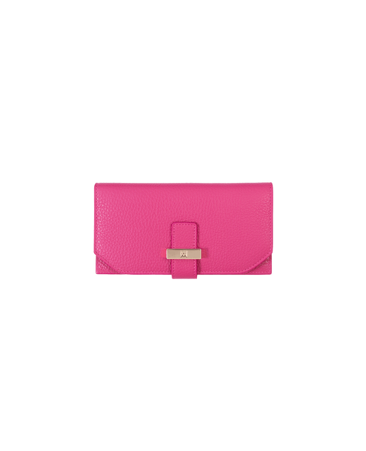 Wallet in Italian full-grain leather. Designed to carry your personal items. Available in a variety of styles. Color: Orchidea. Size: Medium