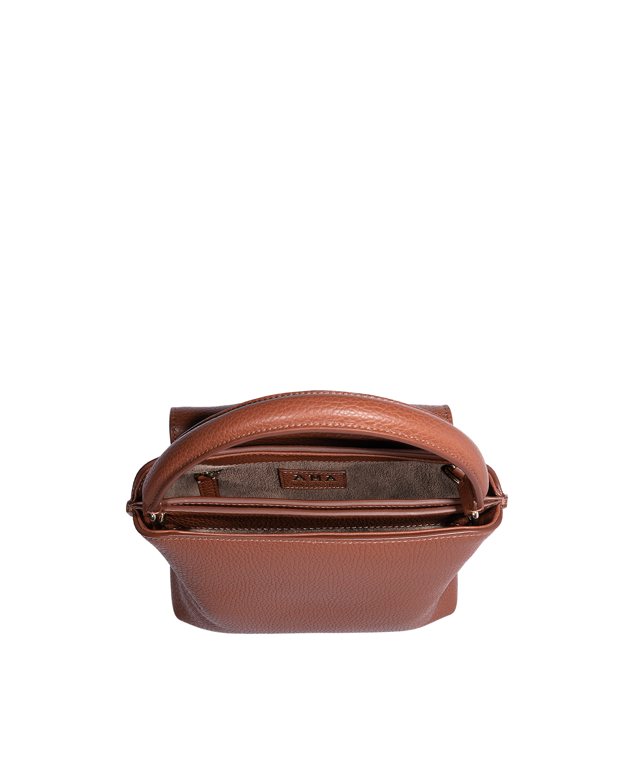 Cross-body bag in Italian full-grain leather, semi-aniline calf Italian leather with detachable shoulder strap.Three compartments, zip pocket in the back compartment. Magnetic flap closure with logo. Color: Brown. Size:Medium