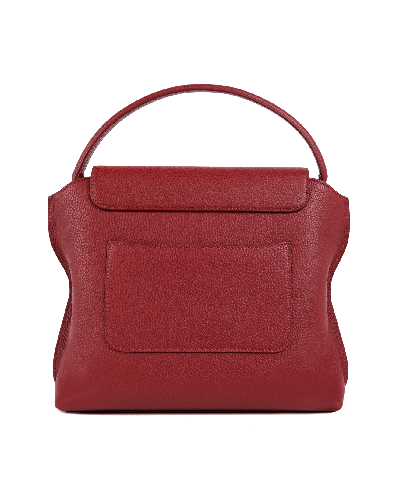 AMA Bags: Cross-body bag in Italian full-grain leather, semi-aniline calf Italian leather with detachable shoulder strap.Three compartments, zip pocket in the back compartment. Magnetic flap closure with logo. Color: Dark Red. Size:Large
