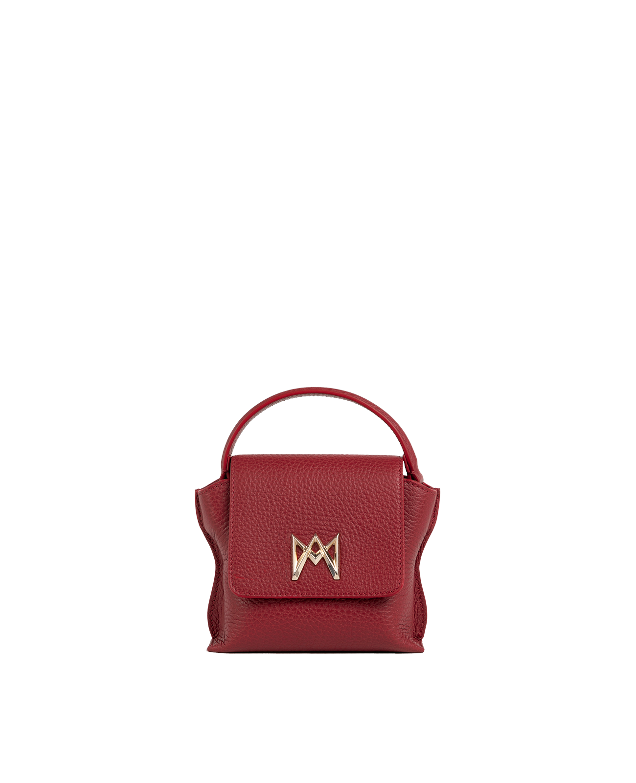 Cross-body bag in Italian full-grain leather, semi-aniline calf Italian leather with detachable shoulder strap.Three compartments, zip pocket in the back compartment. Magnetic flap closure with logo. Color: Dark Red. Size:Mini