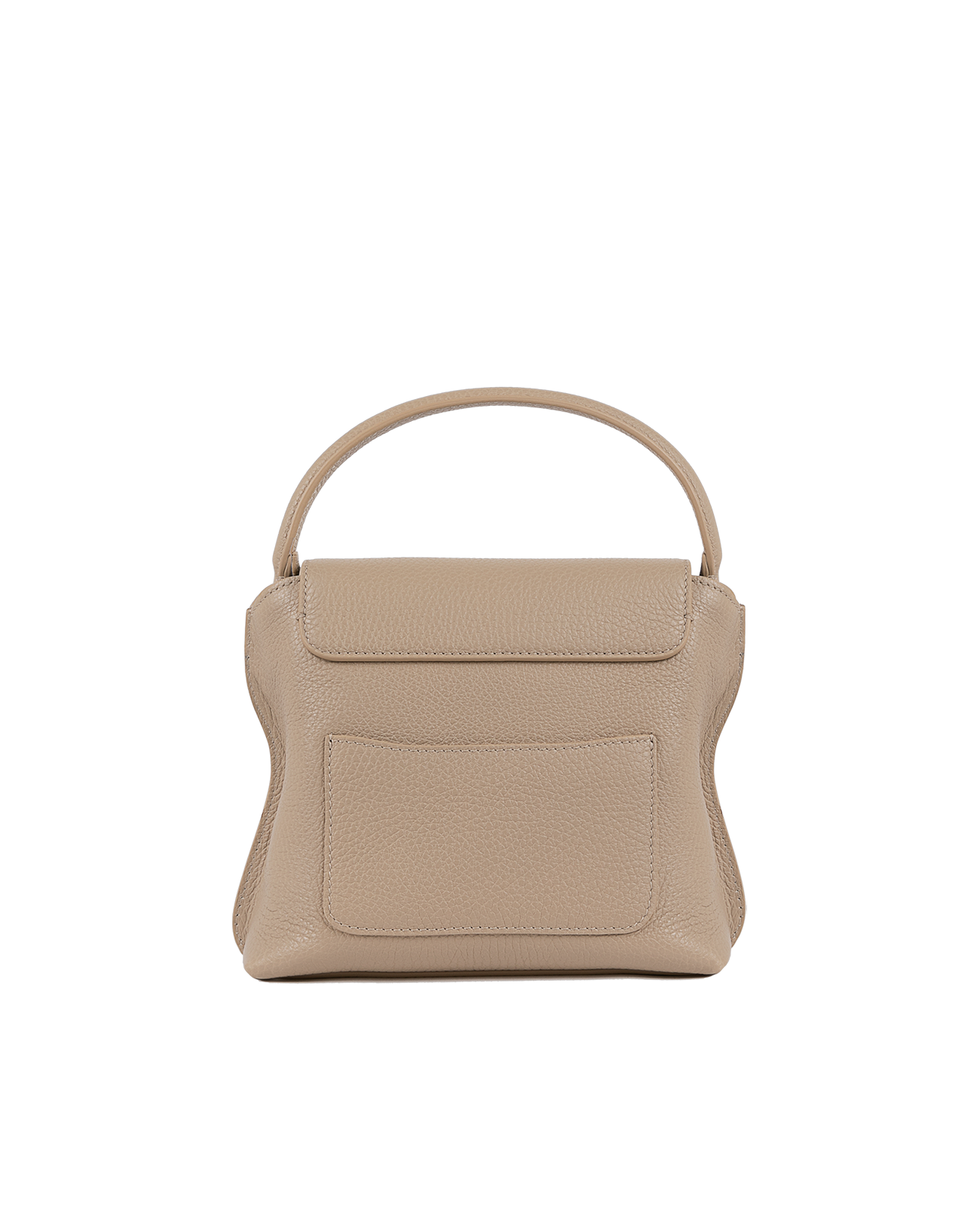 Cross-body bag in Italian full-grain leather, semi-aniline calf Italian leather with detachable shoulder strap.Three compartments, zip pocket in the back compartment. Magnetic flap closure with logo. Color: Nude. Size:Medium
