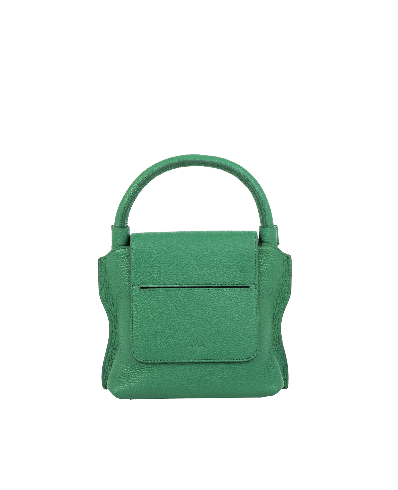 Cross-body bag in Italian full-grain leather, semi-aniline calf Italian leather with detachable shoulder strap.Three compartments, zip pocket in the back compartment. Magnetic flap closure with logo. Color: Green. Size:Medium