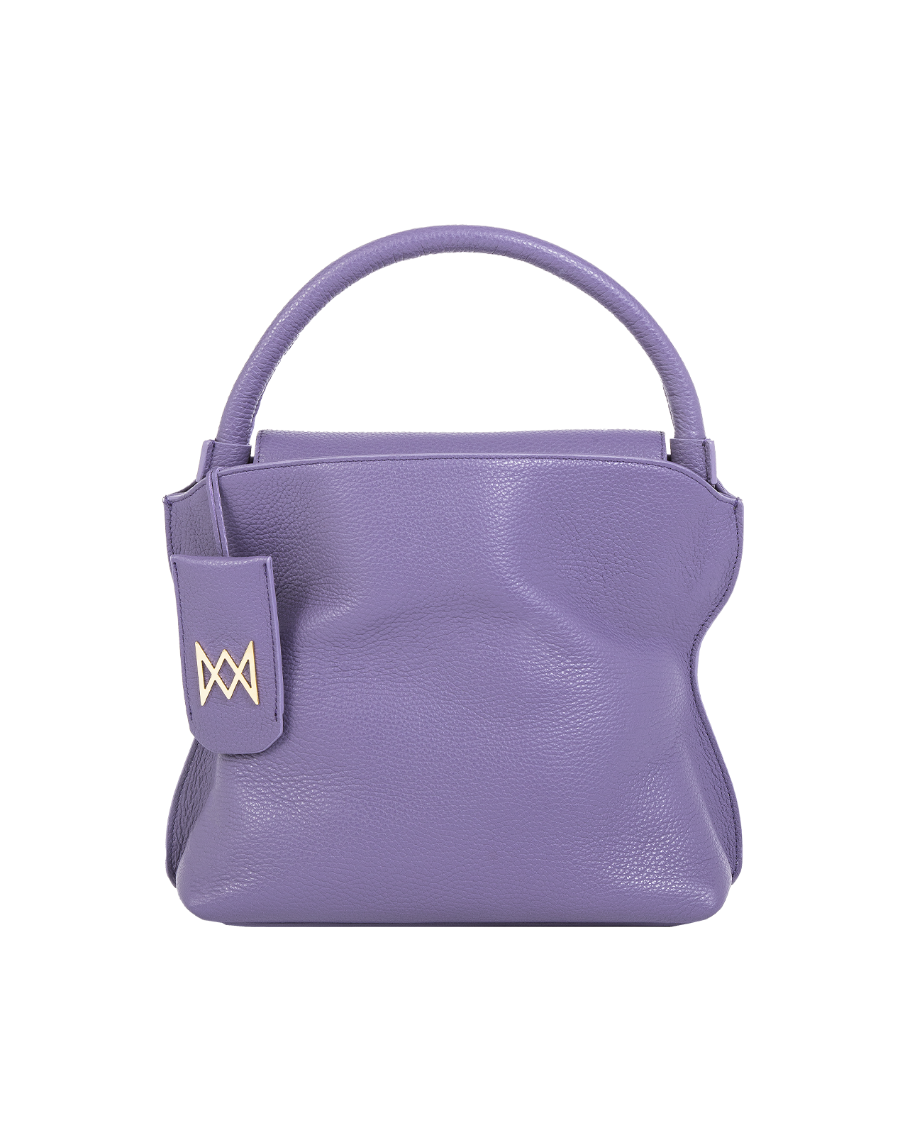 Cross-body bag in Italian full-grain leather, semi-aniline calf Italian leather with detachable shoulder strap.Three compartments, zip pocket in the back compartment. Magnetic flap closure with logo. Color: Purple. Size:Large