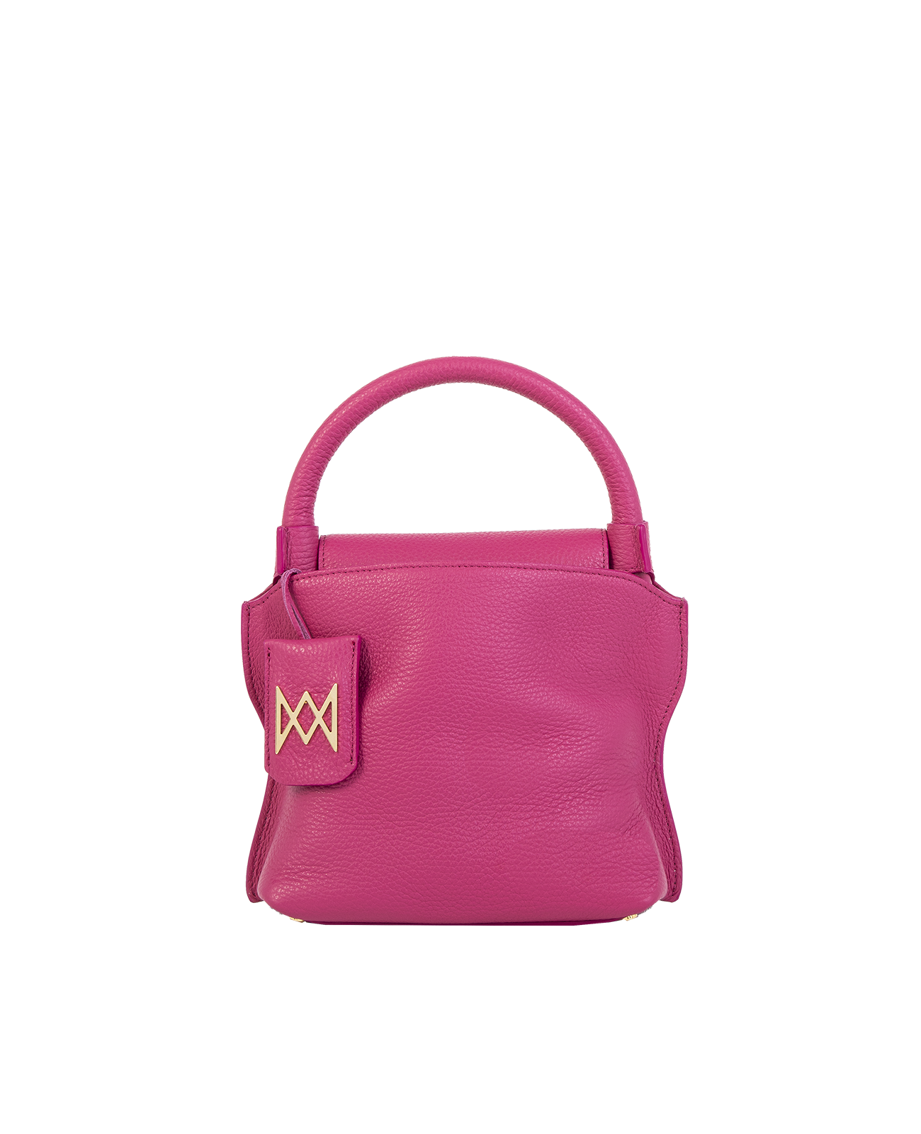 Cross-body bag in Italian full-grain leather, semi-aniline calf Italian leather with detachable shoulder strap.Three compartments, zip pocket in the back compartment. Magnetic flap closure with logo. Color: Pink. Size:Medium