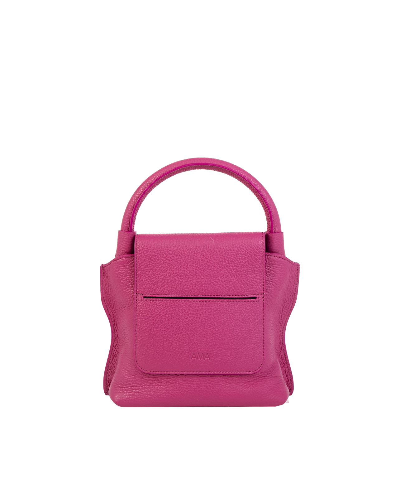 Cross-body bag in Italian full-grain leather, semi-aniline calf Italian leather with detachable shoulder strap.Three compartments, zip pocket in the back compartment. Magnetic flap closure with logo. Color: Pink. Size:Medium
